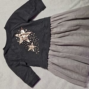 5T Grey tutu sweatshirt dress